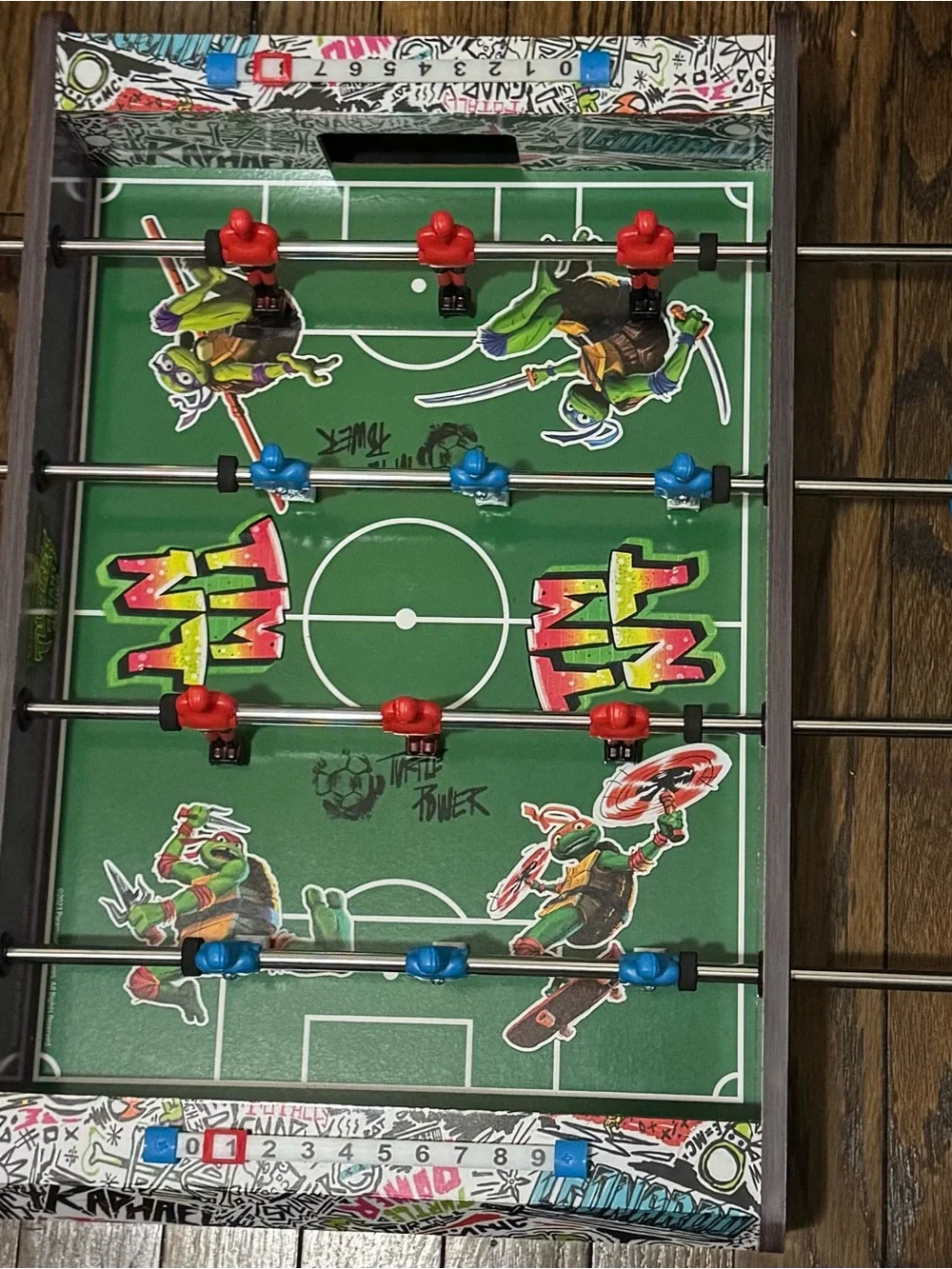 Nickelodeon Teenage Mutant Ninja Turtles Foosball Table. *No Box*
